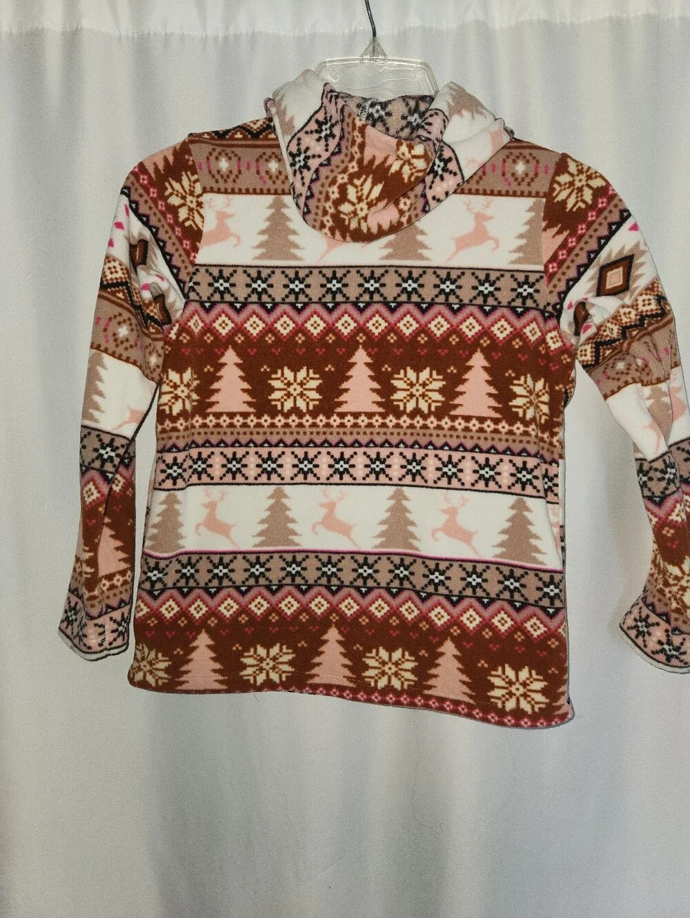 Kid's Brown and Cream Holiday Hoodie #plush #playground #holiday spirit